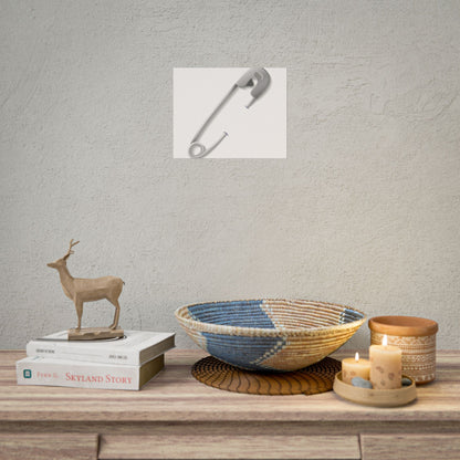 Minimalist Safety Pin Wall Art, Modern Decor, Unique Gift, Home Aesthetic, Art Print, Rolled Poster, Contemporary Interior Design