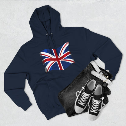 Three-Panel Fleece Hoodie  - The Flag of the United Kingdom