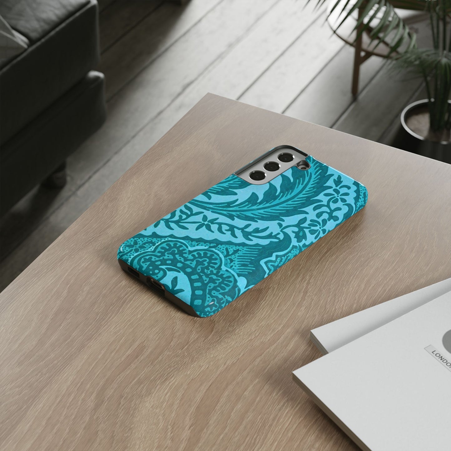 Protective Phone Case with Elegant Teal Design, Tough Cases, Floral Phone Cover, Stylish Smartphone Protection, Gifts for Her, Trendy [...]