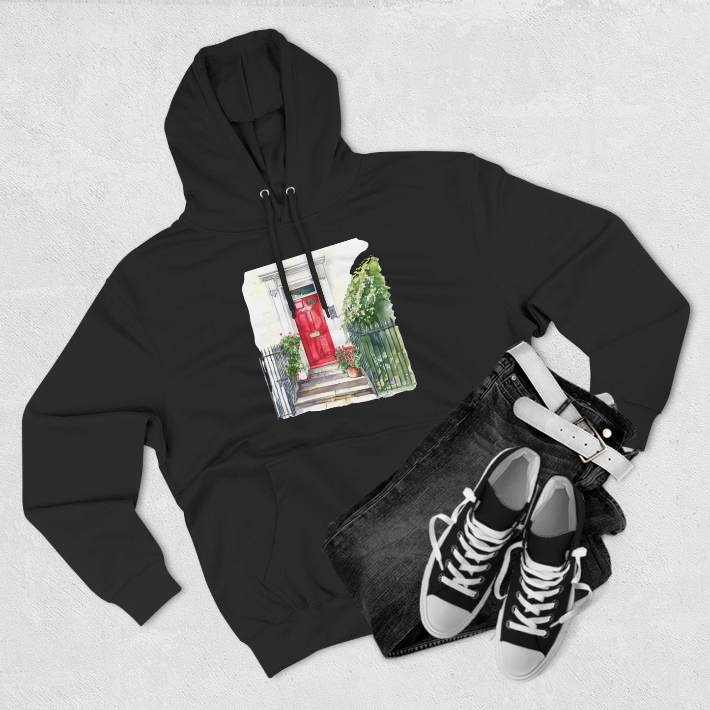 Three-Panel Fleece Hoodie - Scenic Landscapes and Natural Beauty