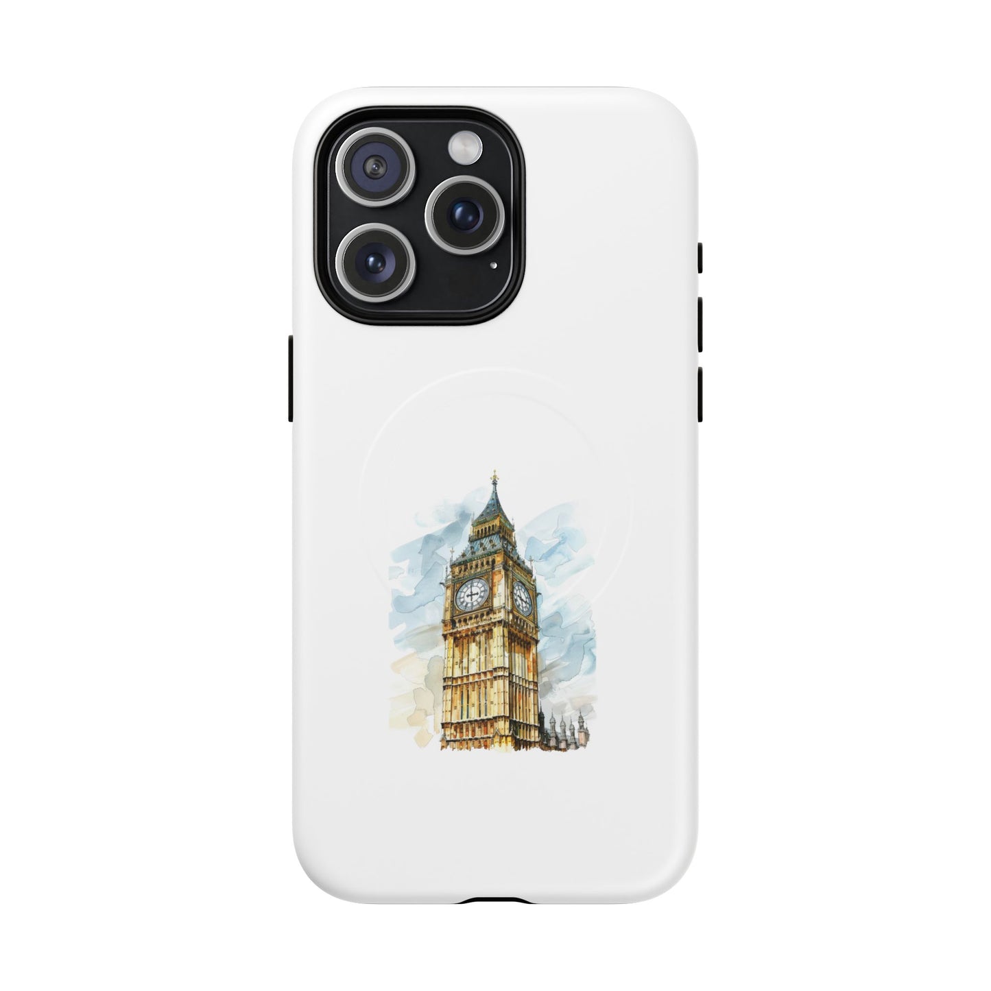Stylish Tough Magnetic Phone Case, Protective Cell Phone Cover, London Big Ben Design, Gift for Travelers, Trendy Tech Accessories