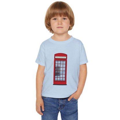Red Telephone Booth Toddler T-Shirt - Cute Kids Tee for London Lovers