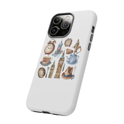 Vintage Illustrative Phone Case, Whimsical Tough Phone Cover, Gifts for Her, Unique Cell Phone Accessory