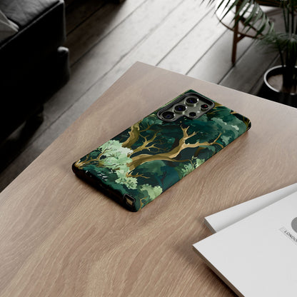 Forest Green Phone Case, Nature-Inspired Tough Cases, Eco-Friendly Gift, Outdoor Lover Accessory, Unique Phone Cover
