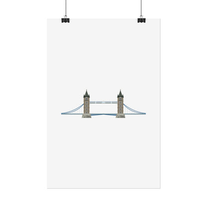 Tower Bridge Rolled Poster, London City Decor, Wall Art, Gift for Travelers, Home Aesthetic, UK Wall Art