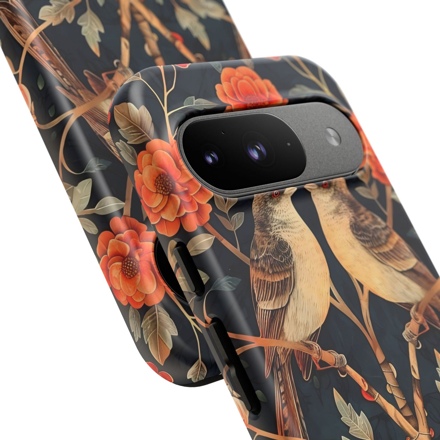 Floral Phone Case – Tough Cases with Bird Design, Unique Gift for Nature Lovers, Stylish Tech Accessory, Phone Cover, Artistic Case