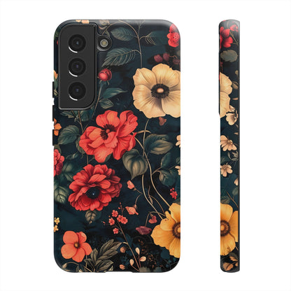 Floral Phone Case, Tough Cases, Flower Motif, Protective Cover, Gift for Her, Floral Design, Spring Accessory