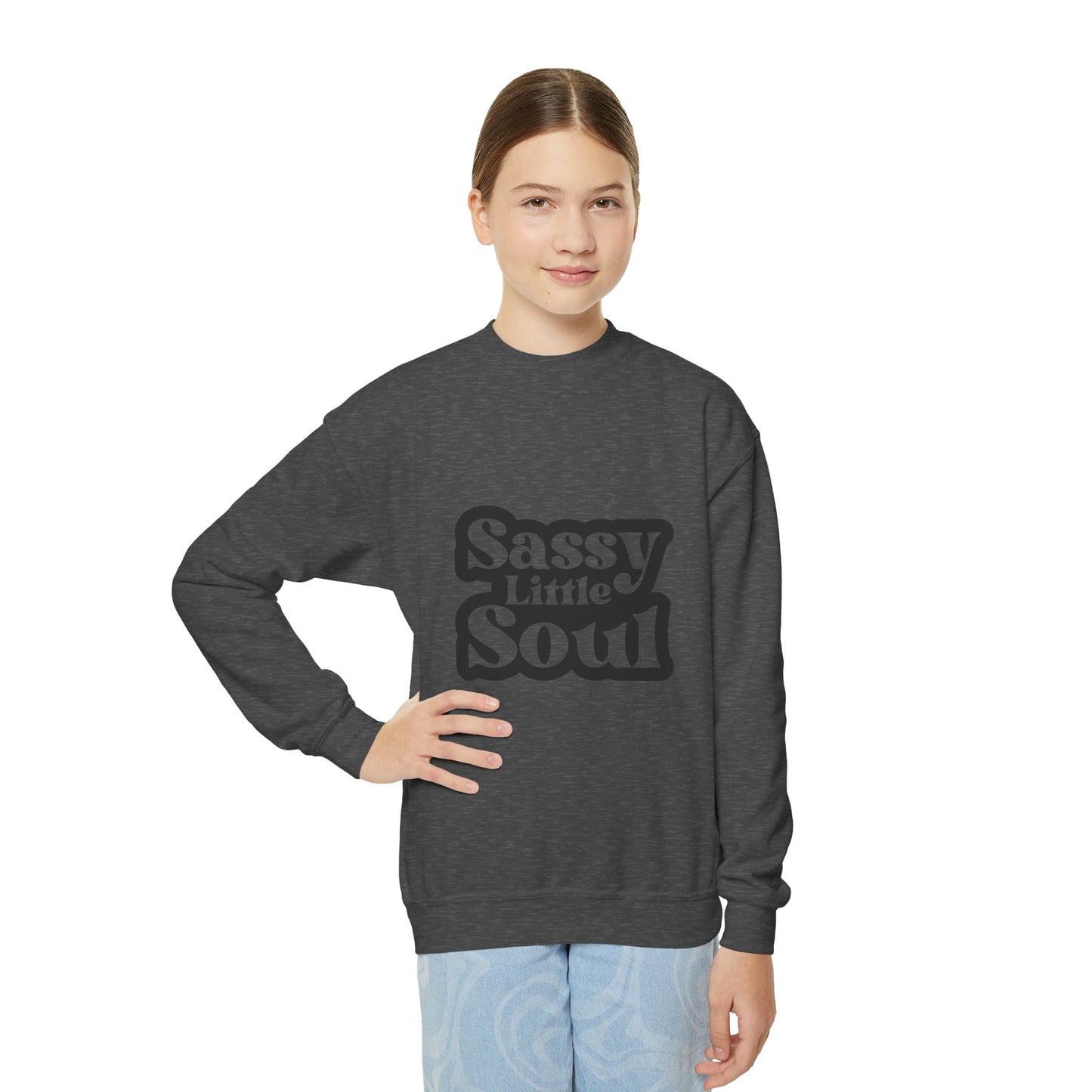 Sassy Little Soul Youth Crewneck Sweatshirt - Fun & Stylish Kids Apparel