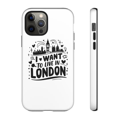 London City iPhone Case, Tough Phone Cover, Travel Gift, London Souvenir, Adventure Accessory, Wanderlust Decor