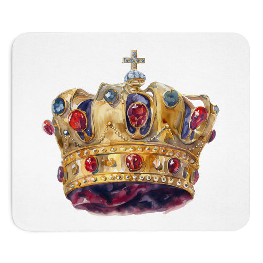 Regal Crown Mouse Pad | Royal Desk Accessory, Office Gift, Gamer Gear, Unique Home Decor, Elegant Computer Mat