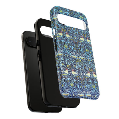 Bird and Floral Pattern Phone Case, Tough Cases, Gift for Nature Lovers, Eco-friendly, Custom Phone Accessories, All-Occasion