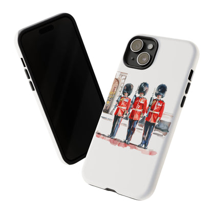 Phone Case with Royal Guard Design, Unique Cell Cover, London Souvenir, Tough Phone Case, Gift for Travelers, Stylish Street Photography