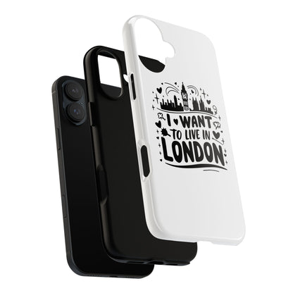 London City iPhone Case, Tough Phone Cover, Travel Gift, London Souvenir, Adventure Accessory, Wanderlust Decor
