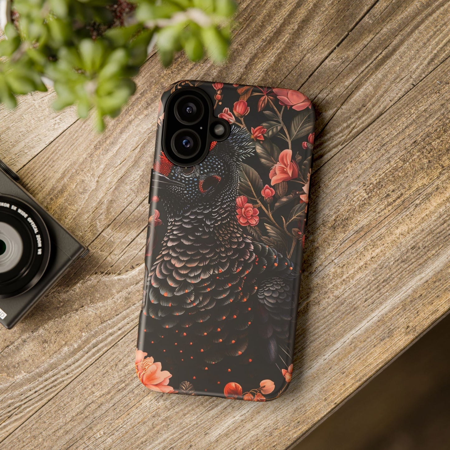 Tough Cases: Floral Design Phone Case, Stylish Protection for Your Phone, Unique Gift for Bird Lovers, Vibrant Floral Art, [...]
