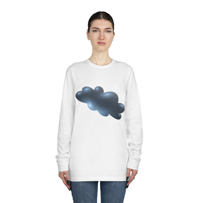 Long Sleeve Crewneck Tee - Serene Cloudscape - Dreamy Cloud Design