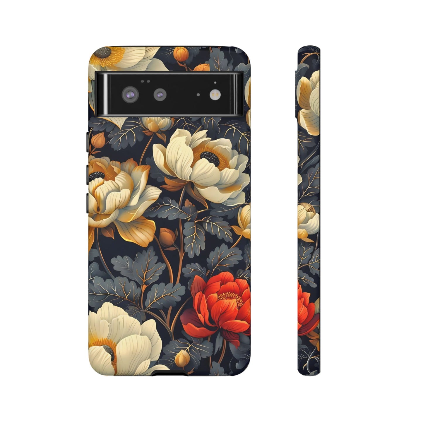 Floral Phone Case - Tough Cases, Stylish Mobile Cover, Flower Design, Holiday Gift, Trendy Accessory, Eco-Friendly Case