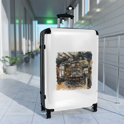 Cozy British Pub Sketch  Suitcase