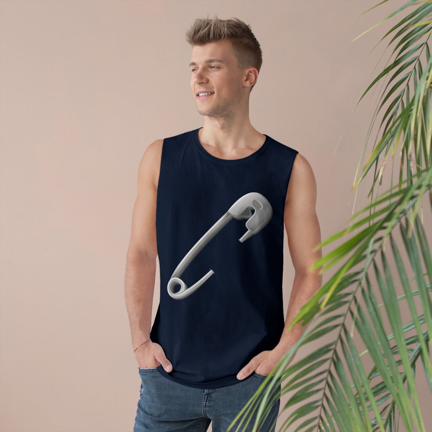 Unisex Barnard Tank - Minimalist Safety Pin