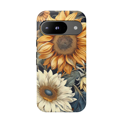 Floral Phone Case for Tough Cases, Sunflower Design, Nature Lover Gift, Birthday Present, Eco-Friendly Accessories, Summer Vibes