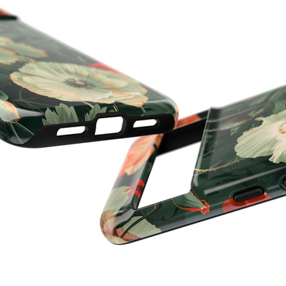 Floral Phone Case - Tough Cases, Botanical Design, Gift for Friends, Trendy Mobile Cover, Personalized Phone Accessory