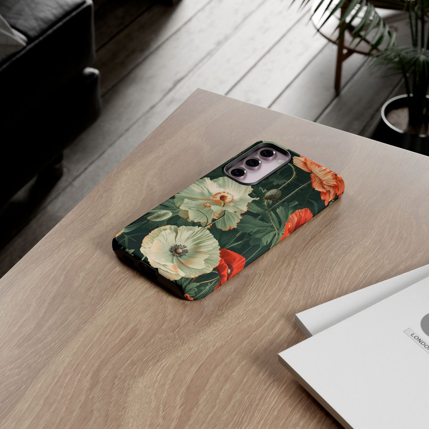 Floral Phone Case - Tough Cases, Botanical Design, Gift for Friends, Trendy Mobile Cover, Personalized Phone Accessory