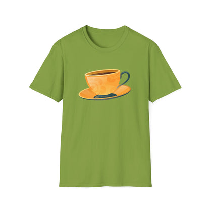 Elegant British Tea Cup - Classic Tea Time Fashionable Unisex Softstyle T-Shirt
