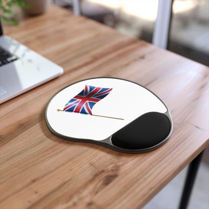 British Flag Mouse Pad with Wrist Rest | Office Decor, Work from Home Gift, Computer Accessory, Ergonomic Mouse Mat, UK Pride