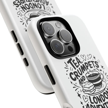 Tea, Crumpets, and London Adventures - Cute Gift for Tea Lovers, London Souvenir, Travel Accessory, Unique Phone Cover
