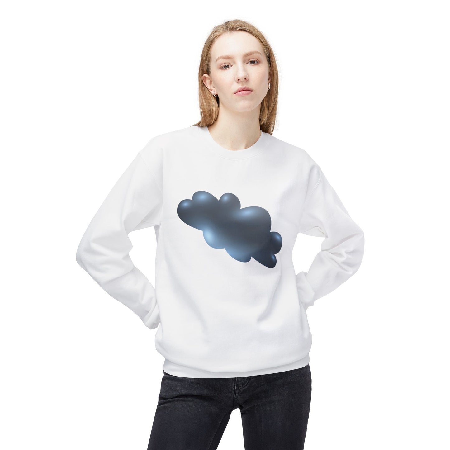 Unisex Midweight Softstyle Fleece Crewneck Sweatshirt - Serene Cloudscape