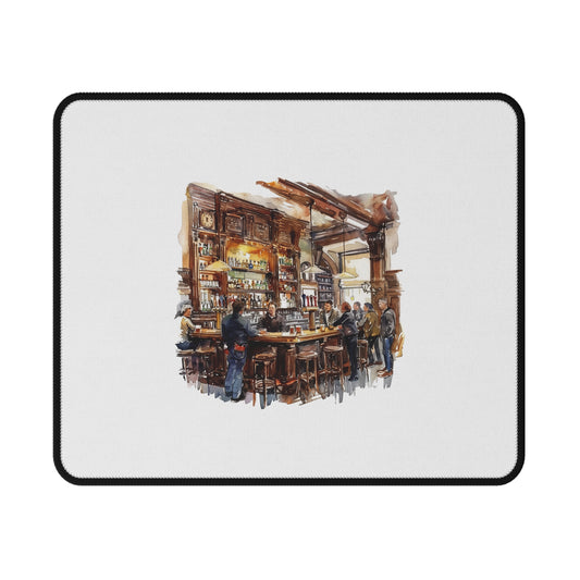 Artistic Non-Slip Gaming Mouse Pad - Perfect Gift for Gamers, Home Office Decor, or Desk Accessories, Mousepad with Vintage Pub Design