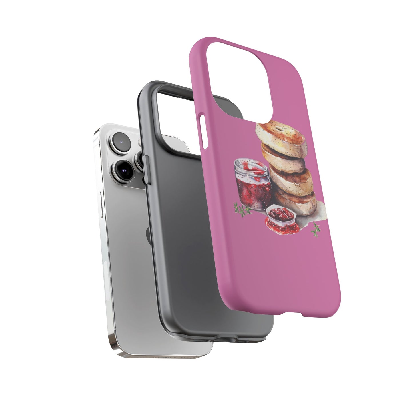 Cute Bagel Phone Case, Tough Cases for Food Lovers, Unique Gifts for Foodies, Phone Accessories for Breakfast Lovers, Fun and Stylish Cases
