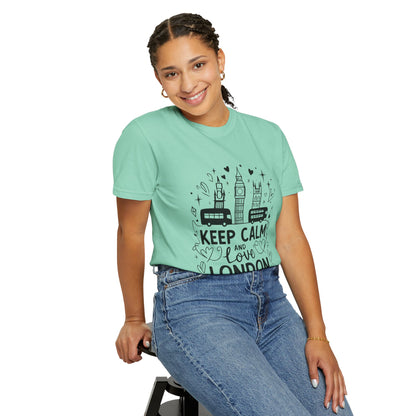 Unisex Garment-Dyed T-shirt - Keep Calm and Love London