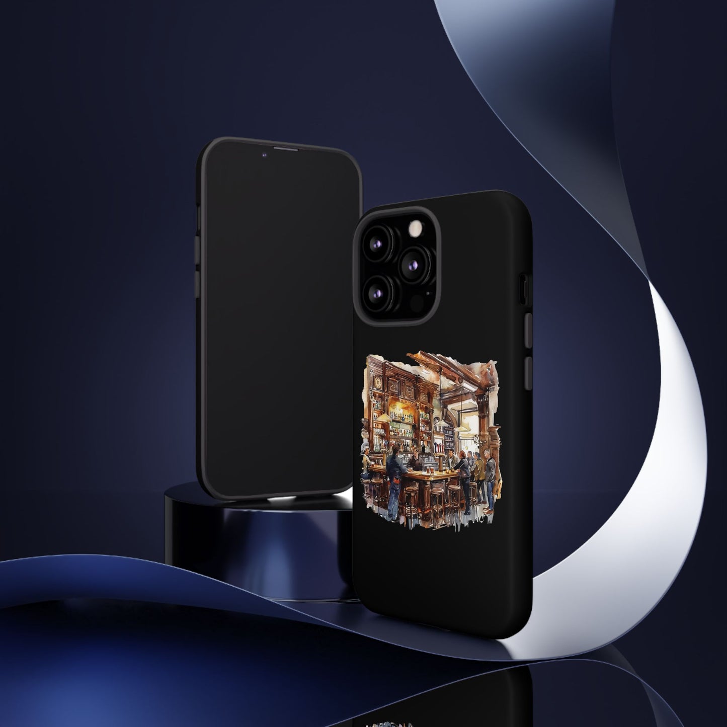 Artistic Phone Case - Cozy Pub Vibe, Trendy Smartphone Accessory, Gift for Friends, Modern Design, Durable Protection