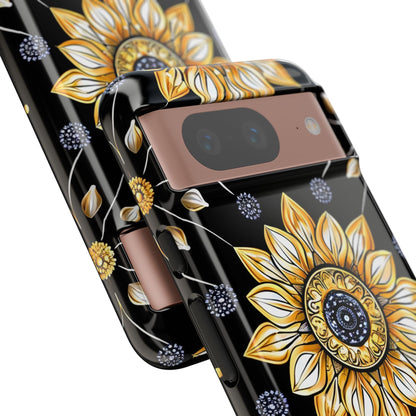 Floral Phone Case with Mandala Design, Tough Cases for iPhone & Samsung, Boho Style, Gift for Her, Unique Accessories