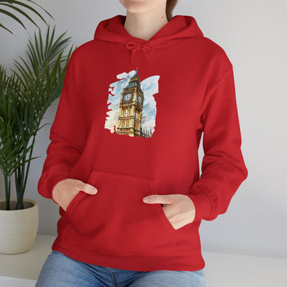 Unisex Heavy Blend™ Hooded Sweatshirt - Timeless Icon - The UK’s Famous Clock Tower