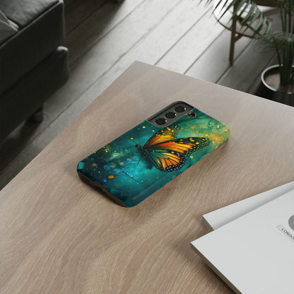 Colorful Butterfly Phone Case, Tough Cases for iPhone and Samsung, Cute Tech Accessories, Nature Lovers Gift, Vibrant Floral Design