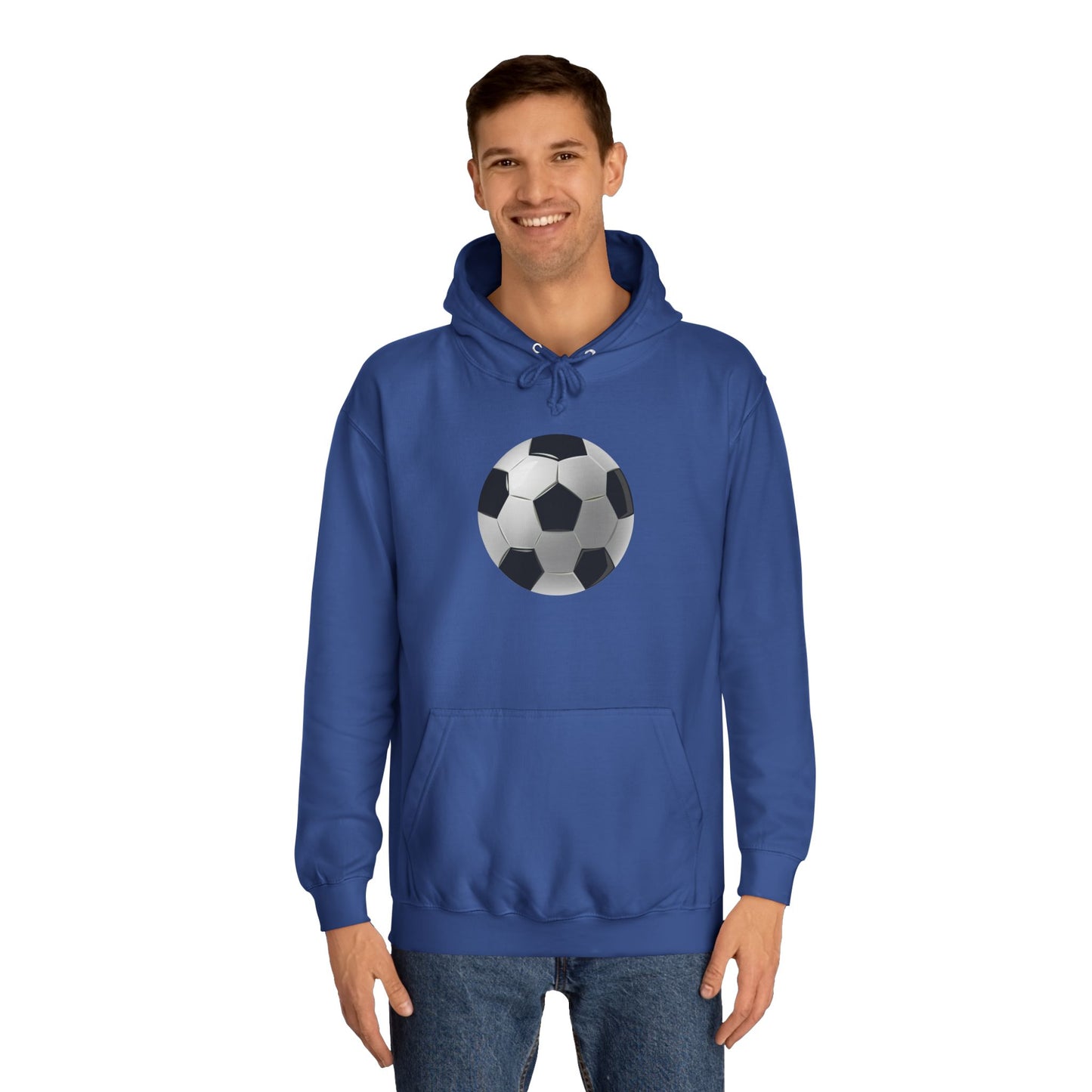 Dynamic Football Design - Sports Passion and Energetic Unisex College Hoodie
