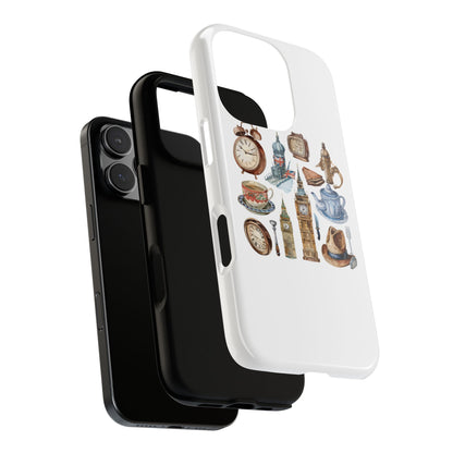 Vintage Illustrative Phone Case, Whimsical Tough Phone Cover, Gifts for Her, Unique Cell Phone Accessory