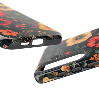 Floral Phone Case, Tough Cases, Flower Motif, Protective Cover, Gift for Her, Floral Design, Spring Accessory