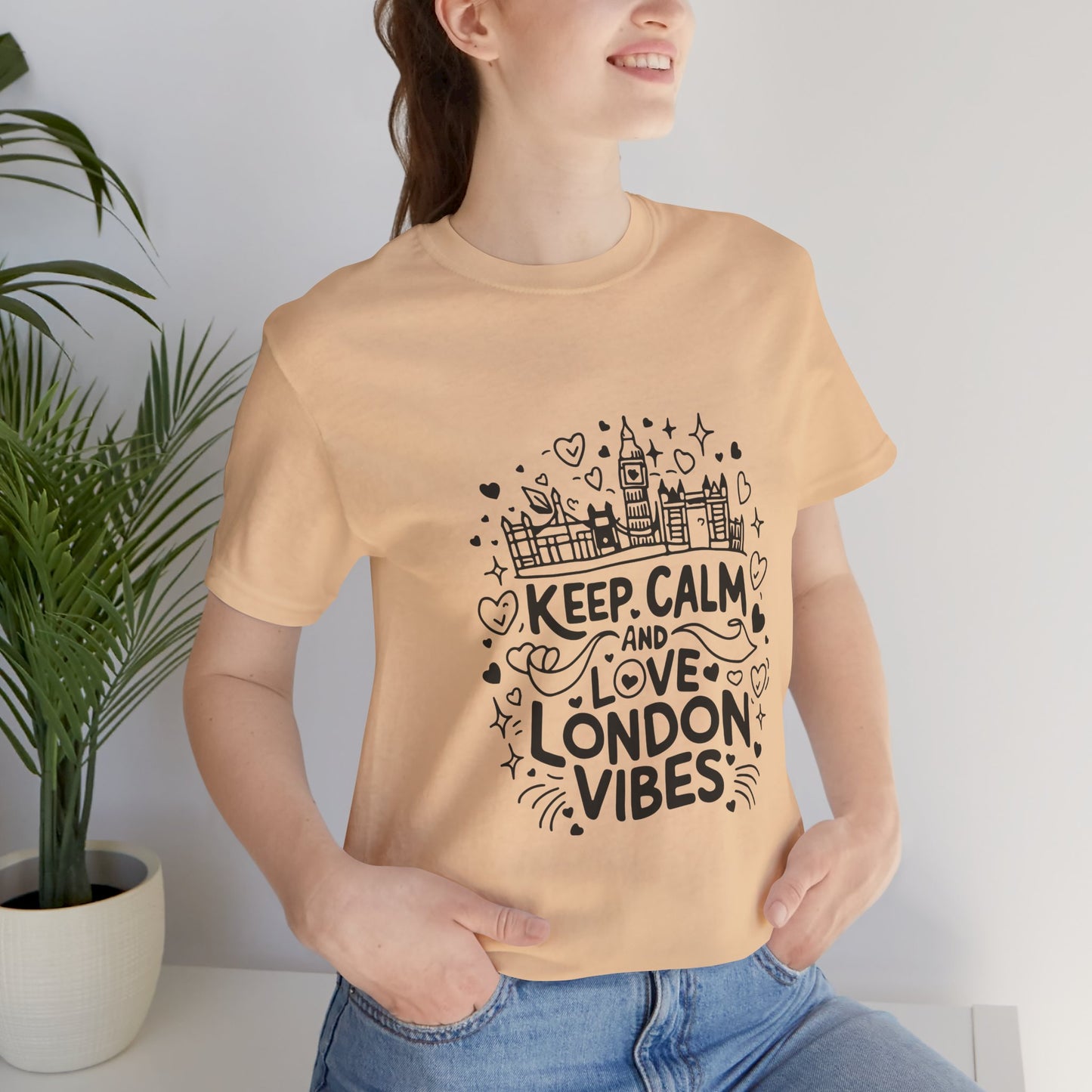 Unisex Jersey Short Sleeve Tee - Keep Calm and love London Vibes