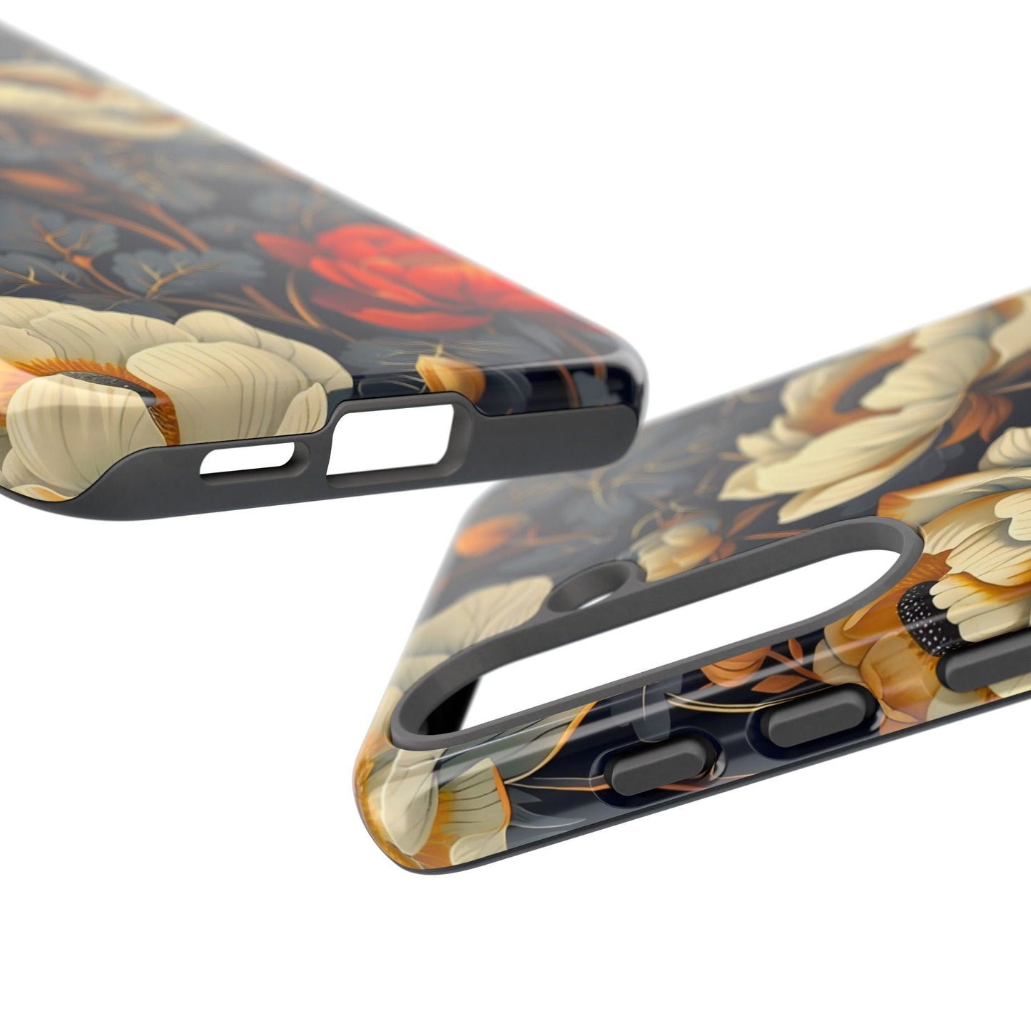 Floral Phone Case - Tough Cases, Stylish Mobile Cover, Flower Design, Holiday Gift, Trendy Accessory, Eco-Friendly Case
