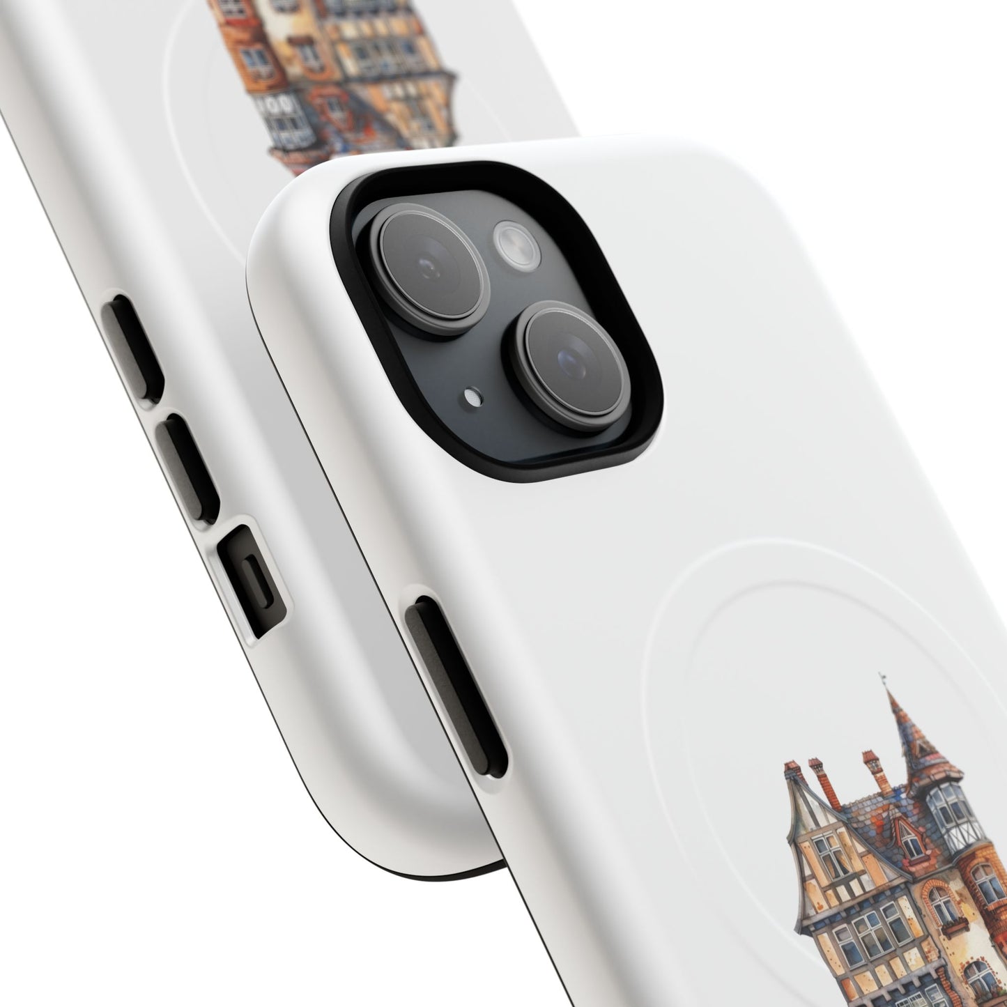 Artistic Magnetic Phone Case | Tough Protective Cover for iPhones | Unique House Design | Gift for Homeowners & Tech Lovers