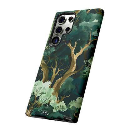 Forest Green Phone Case, Nature-Inspired Tough Cases, Eco-Friendly Gift, Outdoor Lover Accessory, Unique Phone Cover