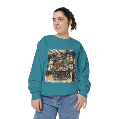 Unisex Garment-Dyed Sweatshirt - The Cozy British Pub