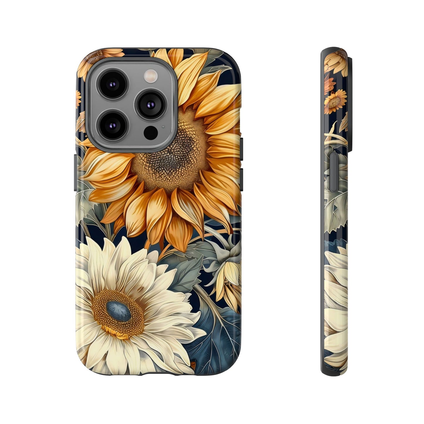 Floral Phone Case for Tough Cases, Sunflower Design, Nature Lover Gift, Birthday Present, Eco-Friendly Accessories, Summer Vibes