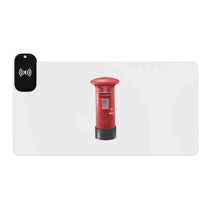 Royal Mailbox - LED Gaming Mouse Pad with Wireless Charging, Gaming Desk Accessory, RGB Decor, PC Gamer Gift, Office Essentials