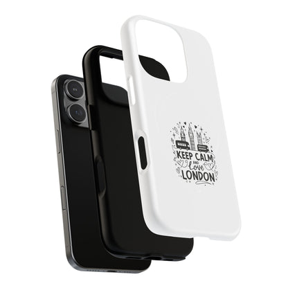 London Love Tough Magnetic Phone Case, Keep Calm Case, Personalized Gift for Travelers, Phone Accessory, Unique Phone Cover