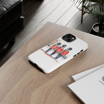Phone Case with Royal Guard Design, Unique Cell Cover, London Souvenir, Tough Phone Case, Gift for Travelers, Stylish Street Photography