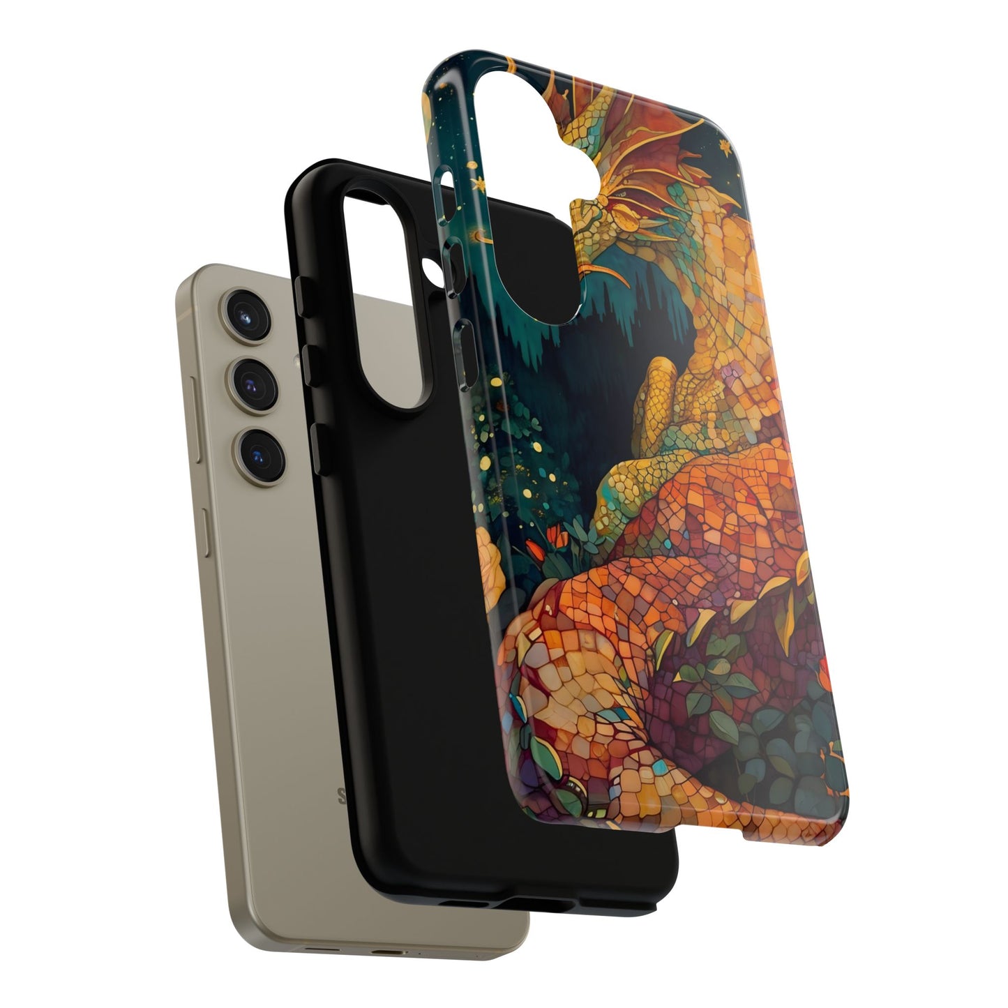 Dragon Art Phone Case, Tough Phone Cover, Fantasy Gift, Unique Mobile Accessory, Dragon Lover Gift, Stylish Protection