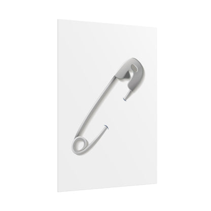 Minimalist Safety Pin Wall Art, Modern Decor, Unique Gift, Home Aesthetic, Art Print, Rolled Poster, Contemporary Interior Design